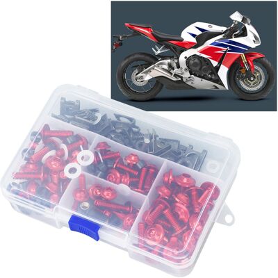 JUTE 177-teiliges Motorradverkleidungsschrauben-set M5 M6, Windschutzscheibenschrauben, Farbige Befestigungselemente, Muttern Und Clips Für Kawasaki, Suzuki, Honda, Ducati, Yamaha, Bmw, Gsxr Motorräder (sc JUTE 177-teiliges Motorradverkleidungsschrauben-set M5 M6, Windschutzscheibenschrauben, Farbige Befestigungselemente, Muttern Und Clips Für Kawasaki, Suzuki, Honda, Ducati, Yamaha, Bmw, Gsxr Motorräder (sc