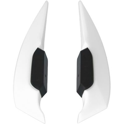 HEAT Paar Aerodynamische Seitenflügel Für Motorräder, Universeller Spoiler Für Elektroroller Und Motorräder, Weiß, 2-teiliges Set HEAT Paar Aerodynamische Seitenflügel Für Motorräder, Universeller Spoiler Für Elektroroller Und Motorräder, Weiß, 2-teiliges Set