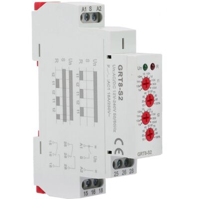JUTE Grt8-s2 Miniatur-zeitrelais, 12–240 V Ac/dc JUTE Grt8-s2 Miniatur-zeitrelais, 12–240 V Ac/dc