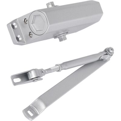HEAT Verstellbarer, Zweistufiger Hydraulischer Türschließer, Einwegbetrieb, Für Innen- Und Außentüren, Robuste Stahlkonstruktion, Universelle Montage HEAT Verstellbarer, Zweistufiger Hydraulischer Türschließer, Einwegbetrieb, Für Innen- Und Außentüren, Robuste Stahlkonstruktion, Universelle Montage