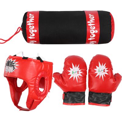 HEAT Boxsack-trainingsset Für Kinder: Hängender Boxsack, Sandsack, Handschuhe, Helm HEAT Boxsack-trainingsset Für Kinder: Hängender Boxsack, Sandsack, Handschuhe, Helm