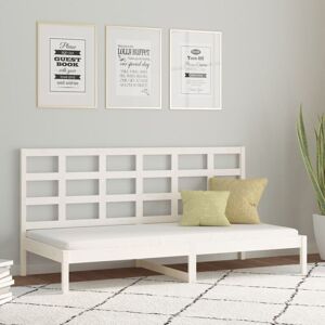 BONNEVIE 2-in-1-Tagesbett zum Ausruhen,Bequemes Gästebett, Sofabett Weiß 80x200 cm Massivholz Kiefer -BVE82141