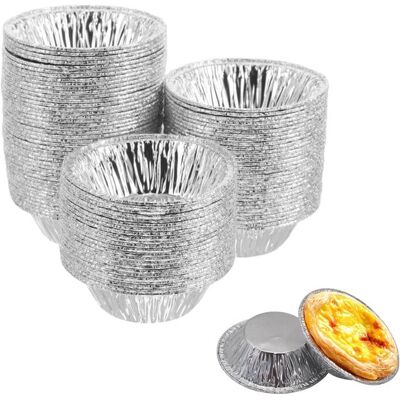 OEM 100 Stück Eierkuchenformen Aus Aluminiumfolie 7 Cm Einweg Kuchenformen OEM 100 Stück Eierkuchenformen Aus Aluminiumfolie 7 Cm Einweg Kuchenformen