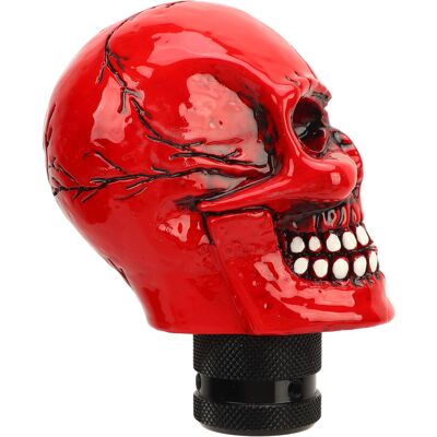 HEAT Universeller Roter Totenkopf-schaltknauf Aus Kunstharz, Totenkopf-schalthebel, Manueller Schaltknauf Für Autos HEAT Universeller Roter Totenkopf-schaltknauf Aus Kunstharz, Totenkopf-schalthebel, Manueller Schaltknauf Für Autos