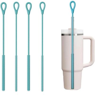OEM 4er Pack Silikon Reinigungsbürsten Für Strohhalme 25 Cm Lange Flexible Bürste Für Metall Und Glasstrohhalme Seeblau (kombination Aus 6 Mm + 9 Mm) OEM 4er Pack Silikon Reinigungsbürsten Für Strohhalme 25 Cm Lange Flexible Bürste Für Metall Und Glasstrohhalme Seeblau (kombination Aus 6 Mm + 9 Mm)