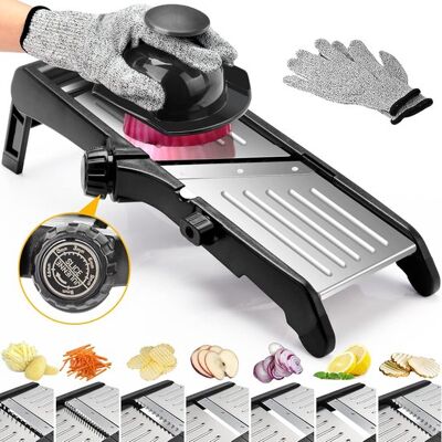 OEM Küchenmandoline – Verstellbar, Edelstahl – 7-in-1-klinge OEM Küchenmandoline – Verstellbar, Edelstahl – 7-in-1-klinge