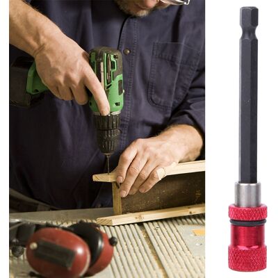 HEAT Roter Edelstahl-schraubendreherbithalter, 1/4-zoll-schnellverschluss-magnetverlängerungsstange, 100 Mm HEAT Roter Edelstahl-schraubendreherbithalter, 1/4-zoll-schnellverschluss-magnetverlängerungsstange, 100 Mm
