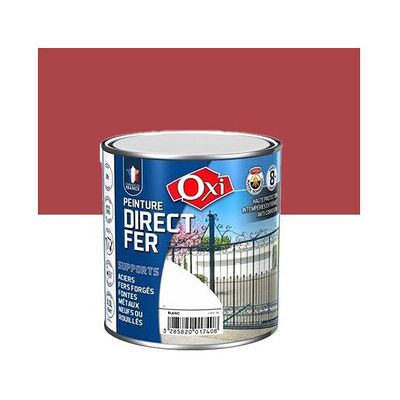 Oxi Roteisenfarbe - Glänzende Oberfläche, 0.5L - Farbe Oxi Roteisenfarbe - Glänzende Oberfläche, 0.5L - Farbe