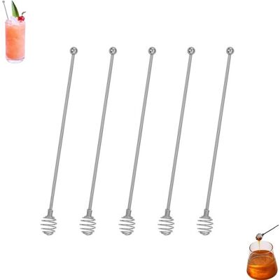 OEM 5 Teiliges Set: Kaffeerührer, Edelstahlrührer, Marmeladenrührer, Honigrührer Mit Langem Griff, Wiederverwendbarer Getränkerührer, 24 Cm Cocktailr OEM 5 Teiliges Set: Kaffeerührer, Edelstahlrührer, Marmeladenrührer, Honigrührer Mit Langem Griff, Wiederverwendbarer Getränkerührer, 24 Cm Cocktailr