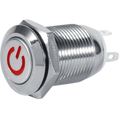 HEAT 12-mm-metall-drucktaster Mit Roter Led, 2 V, Momenttaster Für Autos, Stromsteuerung, Armaturenbrettmontage HEAT 12-mm-metall-drucktaster Mit Roter Led, 2 V, Momenttaster Für Autos, Stromsteuerung, Armaturenbrettmontage