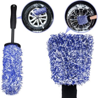 OEM 2 Teiliges Set Felgenbürsten Felgenbürste Mit Langem Griff Maschinenwaschbarer, Fusselfreier, Saugfähiger Detailreinigungshandschuh Hochsaugfähig OEM 2 Teiliges Set Felgenbürsten Felgenbürste Mit Langem Griff Maschinenwaschbarer, Fusselfreier, Saugfähiger Detailreinigungshandschuh Hochsaugfähig