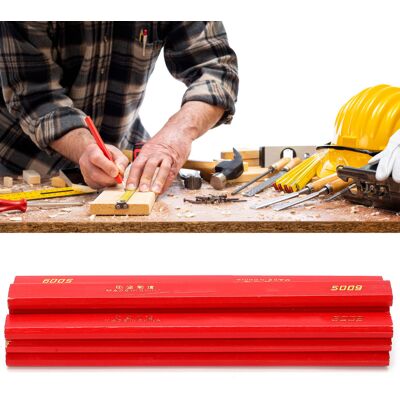 JUTE 10 Achteckige Holzstifte Mit Roter Mine JUTE 10 Achteckige Holzstifte Mit Roter Mine
