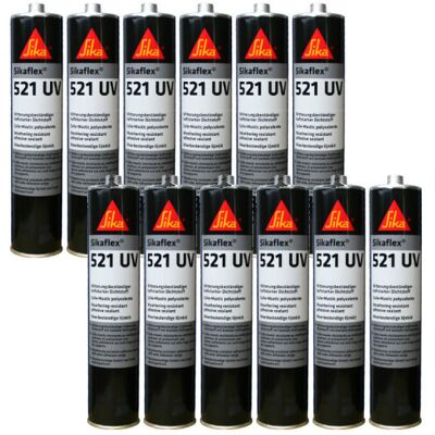 SIKA Sikaflex 521 Hybridklebstoff - Hellgrau - 12 x 300ml SIKA Sikaflex 521 Hybridklebstoff - Hellgrau - 12 x 300ml