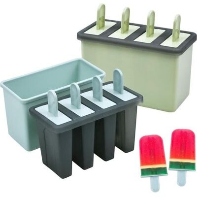 OEM 8-teilige Eisform Mit Stiel, Wiederverwendbare Eisformen Für Kinder Und Erwachsene, Bpa-frei, Grün, Blau OEM 8-teilige Eisform Mit Stiel, Wiederverwendbare Eisformen Für Kinder Und Erwachsene, Bpa-frei, Grün, Blau