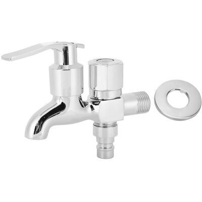 OEM Doppelkopf-kaltwasserhahn Für Den Haushalt, 1 Zulauf Und 2 Ausläufe, Geeignet Für Waschmaschinen. OEM Doppelkopf-kaltwasserhahn Für Den Haushalt, 1 Zulauf Und 2 Ausläufe, Geeignet Für Waschmaschinen.
