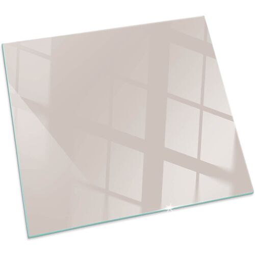 TULUP Kaminofen Glasplatte Funkenschutzplatte für Kamin Ofenglas Gehärtetem Kaminglas Funken und Kratzfest Farbe Hellrosa Quadratisch 50x50 cm