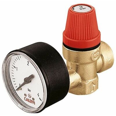 Caleffi Sicherheitsventil - 3/4", Regulierung 3 bar, mit Manometer Caleffi Sicherheitsventil - 3/4", Regulierung 3 bar, mit Manometer
