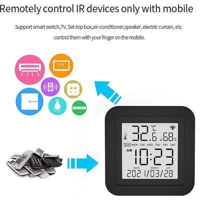 HEAT Digitales Thermometer-hygrometer Mit Infrarot-fernbedienung, Intelligentem Wlan-temperatur- Und Feuchtigkeitsmonitor Für Klimaanlagen Und Andere Geräte HEAT Digitales Thermometer-hygrometer Mit Infrarot-fernbedienung, Intelligentem Wlan-temperatur- Und Feuchtigkeitsmonitor Für Klimaanlagen Und Andere Geräte