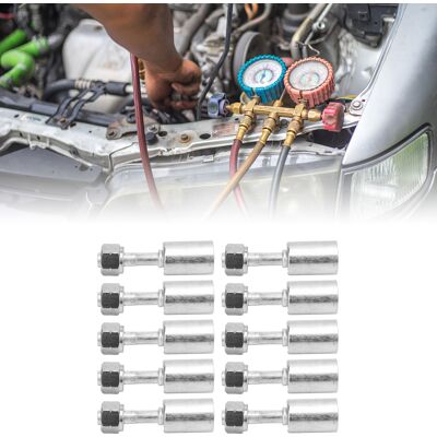 JUTE Set Mit 10 Kfz-klimaanlagen-anschlüssen, Aluminium-anschlüssen, Umweltfreundlichen 3-punkt-r134-anschlüssen Mit 3-punkt-r12-aluminiumringen, 180-grad-direktanschlüssen (referenz: Lr-ft012) JUTE Set Mit 10 Kfz-klimaanlagen-anschlüssen, Aluminium-anschlüssen, Umweltfreundlichen 3-punkt-r134-anschlüssen Mit 3-punkt-r12-aluminiumringen, 180-grad-direktanschlüssen (referenz: Lr-ft012)