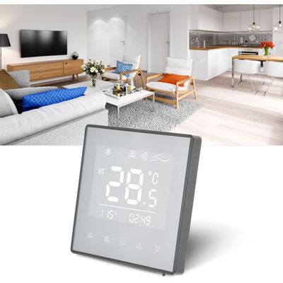 JUTE Ac220v 8818f Temperaturregler, Klimaanlagen-bedienfeld, Steuerung Für Hotels/krankenhäuser, Schwarz JUTE Ac220v 8818f Temperaturregler, Klimaanlagen-bedienfeld, Steuerung Für Hotels/krankenhäuser, Schwarz