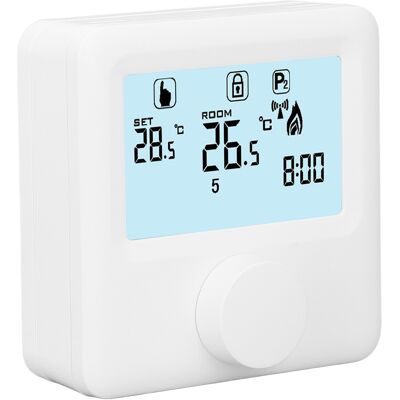 HEAT Digitaler Temperaturregler Mit Lcd-anzeige, Programmierbarer Thermostat Für Heizkessel, Weiß, 30–230 V Dc HEAT Digitaler Temperaturregler Mit Lcd-anzeige, Programmierbarer Thermostat Für Heizkessel, Weiß, 30–230 V Dc