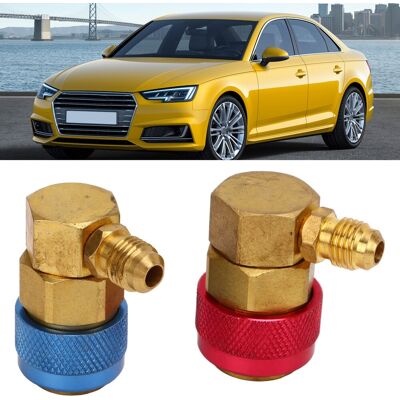 JUTE R134a-adapter, 2er-pack, Kältemittel-befüllwerkzeug, Qc-15lh 90-grad-kältemittel-befüllanschluss (referenz: Lr-mg034) JUTE R134a-adapter, 2er-pack, Kältemittel-befüllwerkzeug, Qc-15lh 90-grad-kältemittel-befüllanschluss (referenz: Lr-mg034)