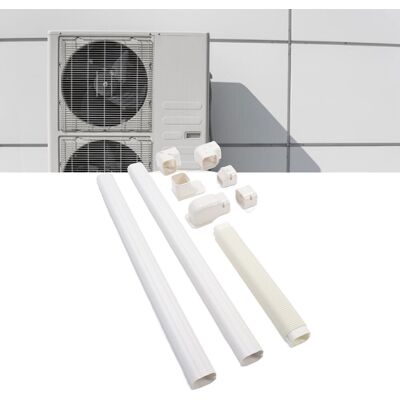 JUTE Set Mit 400 Dekorativen Abdeckungen Für Eingebettete Pvc-rohre, Kompatibel Mit Split-klimaanlagen, Zentralen Klimaanlagen Und Wärmepumpen. JUTE Set Mit 400 Dekorativen Abdeckungen Für Eingebettete Pvc-rohre, Kompatibel Mit Split-klimaanlagen, Zentralen Klimaanlagen Und Wärmepumpen.