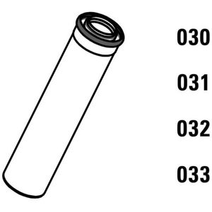 Abgasrohr dn 80/125, 1000 mm, D8 L100 doppelwandig, Kunststoff - Daikin