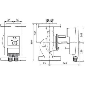 Nassläufer-Hocheffizienzpumpe Yonos maxo plus 100/0,5-12 PN6,1300W - Wilo