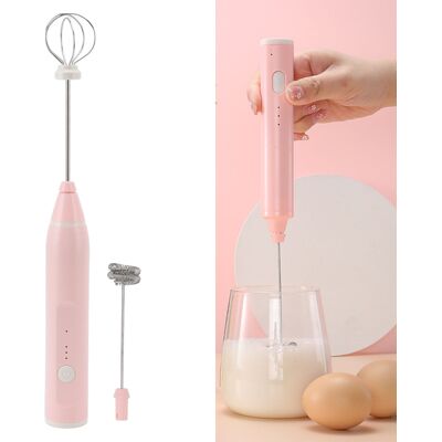 JUTE Elektrischer Eierquirl, Kabelloser Milchaufschäumer, Multifunktionaler Elektrischer Usb-milch-/kaffeeaufschäumer Mit Zwei Aufsätzen, Rosa. JUTE Elektrischer Eierquirl, Kabelloser Milchaufschäumer, Multifunktionaler Elektrischer Usb-milch-/kaffeeaufschäumer Mit Zwei Aufsätzen, Rosa.
