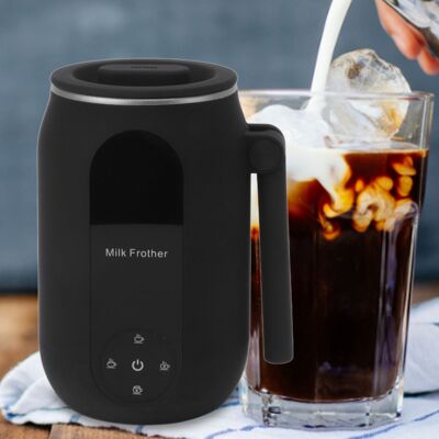 JUTE Elektrischer Milchaufschäumer Für Den Hausgebrauch, Geeignet Für Heiße Und Kalte Milch, Mit Rührschüssel Und Milchaufschäumer, Ideal Für Latte Macchiato, Cappuccino Und Andere Kaffeespezialitäten, Eur JUTE Elektrischer Milchaufschäumer Für Den Hausgebrauch, Geeignet Für Heiße Und Kalte Milch, Mit Rührschüssel Und Milchaufschäumer, Ideal Für Latte Macchiato, Cappuccino Und Andere Kaffeespezialitäten, Eur