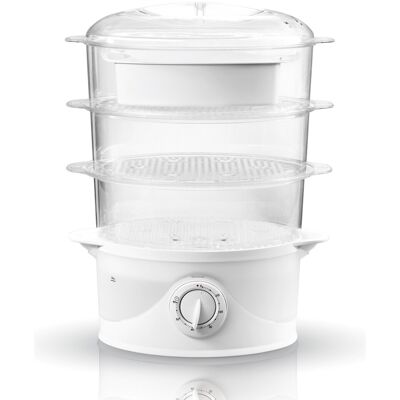 Dampfer Leistung 800 W - 9l - Drei Dampfbehälter Dampf Turbo Transparent - Adler Ad 633 Dampfer Leistung 800 W - 9l - Drei Dampfbehälter Dampf Turbo Transparent - Adler Ad 633