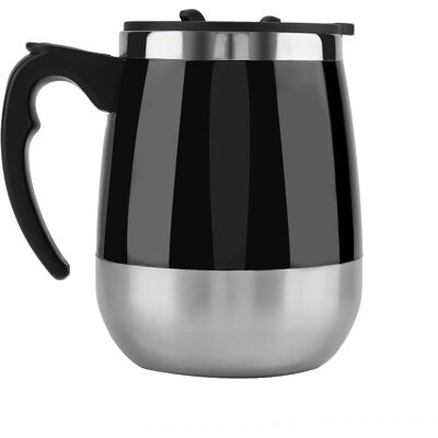 HEAT Tragbarer, Selbstumrührender Edelstahl-kaffeebecher, Elektrischer Magnetrührbecher, Schwarz, Kabellos, Für Heiße Und Kalte Getränke HEAT Tragbarer, Selbstumrührender Edelstahl-kaffeebecher, Elektrischer Magnetrührbecher, Schwarz, Kabellos, Für Heiße Und Kalte Getränke