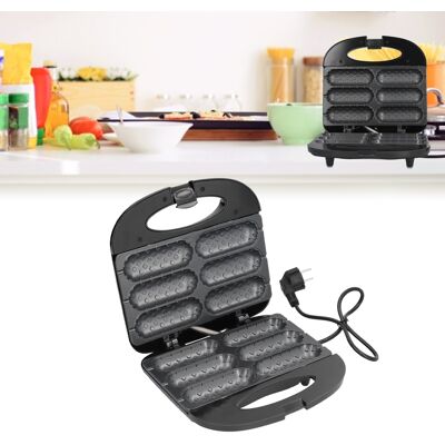 JUTE Doppelseitiger, Beheizter Hot-dog-maker, 750 W, Ideal Für Selbstgemachtes Frühstück, 6-loch-wurstgrill, Europäischer Standard 220–240 V JUTE Doppelseitiger, Beheizter Hot-dog-maker, 750 W, Ideal Für Selbstgemachtes Frühstück, 6-loch-wurstgrill, Europäischer Standard 220–240 V