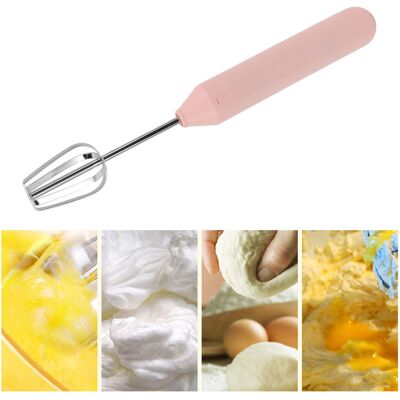 JUTE Elektrischer Mixer Mit Quadratischem Kopf, Geeignet Für Kuchen Und Sahne, Tragbarer Milchaufschäumer, Kaffeeaufschäumer, Leistungsstarkes Backgerät, Rosa JUTE Elektrischer Mixer Mit Quadratischem Kopf, Geeignet Für Kuchen Und Sahne, Tragbarer Milchaufschäumer, Kaffeeaufschäumer, Leistungsstarkes Backgerät, Rosa