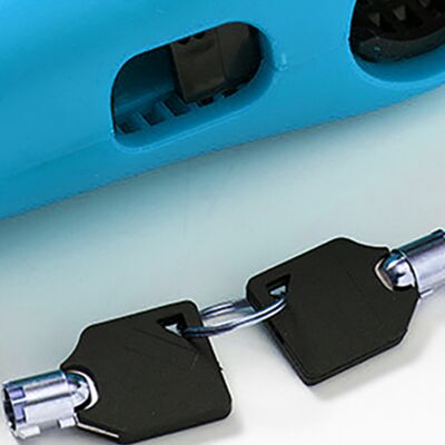 HEAT Elektrisches Motorrad-diebstahlsicherungs-lenkerschloss, Hohe Verdrehfestigkeit, Automatische Verriegelung, Blaues Kabel, Akustischer Alarm HEAT Elektrisches Motorrad-diebstahlsicherungs-lenkerschloss, Hohe Verdrehfestigkeit, Automatische Verriegelung, Blaues Kabel, Akustischer Alarm