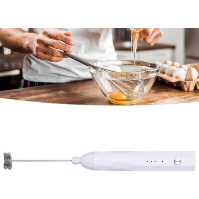 JUTE Wiederaufladbarer Milchaufschäumer, 3-stufiger Usb-milchaufschäumer Für Den Heimgebrauch, Tragbarer Elektrischer Schneebesen Für Latte Art Kaffee, Weiß. JUTE Wiederaufladbarer Milchaufschäumer, 3-stufiger Usb-milchaufschäumer Für Den Heimgebrauch, Tragbarer Elektrischer Schneebesen Für Latte Art Kaffee, Weiß.