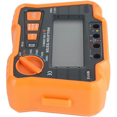 HEAT Digitales Megohmmeter, Elektrisches Erdungswiderstandsmessgerät, Isolationsprüfer, Hohe Genauigkeit, Mh10, Orange HEAT Digitales Megohmmeter, Elektrisches Erdungswiderstandsmessgerät, Isolationsprüfer, Hohe Genauigkeit, Mh10, Orange