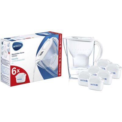 Brita Marella Wasserfilterkanne - 6 Filter inklusive Brita Marella Wasserfilterkanne - 6 Filter inklusive