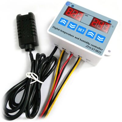 OEM Zfx-st3022 Temperatur- Und Feuchtigkeitsregler, Digitaler Thermostat Mit Zwei Displays, Hygrostat Für Gefrierschrank, Kühlschrank Und Brüterei OEM Zfx-st3022 Temperatur- Und Feuchtigkeitsregler, Digitaler Thermostat Mit Zwei Displays, Hygrostat Für Gefrierschrank, Kühlschrank Und Brüterei