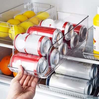 HEAT Kühlschrank-organizer-boxen, Getränkedosenhalter, Lebensmittelaufbewahrungsregal, Getränkehalter Für Kühlschrank Und Küchenschränke HEAT Kühlschrank-organizer-boxen, Getränkedosenhalter, Lebensmittelaufbewahrungsregal, Getränkehalter Für Kühlschrank Und Küchenschränke