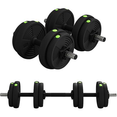 OEM Manubri 2 In 1 In Acciaio Con Barre Per Allenamento Muscolare, Nero E Verde OEM Manubri 2 In 1 In Acciaio Con Barre Per Allenamento Muscolare, Nero E Verde