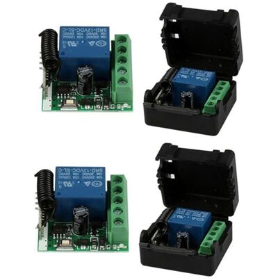 OEM 2er-pack Universelle 12v 1-kanal 433mhz Funkfernsteuerungsrelais, Sender/empfänger, Diy-taste OEM 2er-pack Universelle 12v 1-kanal 433mhz Funkfernsteuerungsrelais, Sender/empfänger, Diy-taste