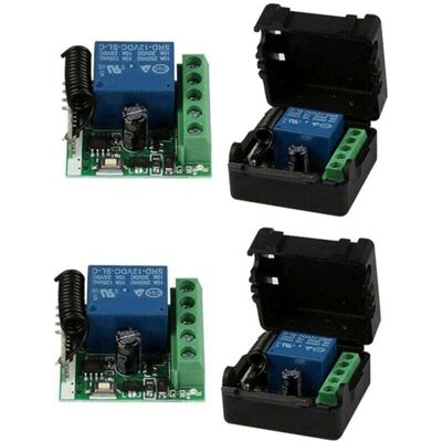 OEM 2er-pack Universelle 12v 1-kanal 433mhz Funkfernsteuerungsrelais, Sender/empfänger, Diy-taste OEM 2er-pack Universelle 12v 1-kanal 433mhz Funkfernsteuerungsrelais, Sender/empfänger, Diy-taste