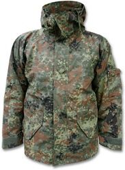 Mil-Tec Nässeschutzjacke mit Fleecejacke flecktarn, Größe XXL