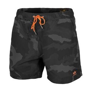 Alpha Industries Basic Swim Short black camo, Größe 3XL