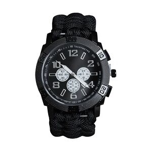 Mil-Tec Armbanduhr Paracord schwarz, Größe M