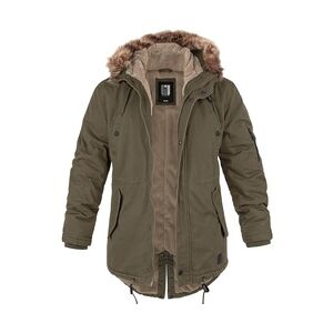 bw-online-shop Fishtail Winterparka mit Futter oliv, Größe 3XL