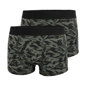 Alpha Industries Graphic AOP Boxershorts 2er Pack (Sale) dark green/black, Größe L