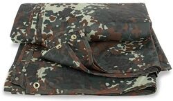 MFH - Max Fuchs Mehrzweckplane Tarp PES flecktarn, Größe 4.0x5.0 Meter